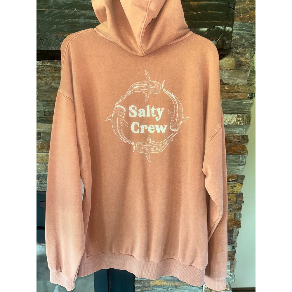Salty Crew Whale Shark Full Zip Oversized Hoodie Medium